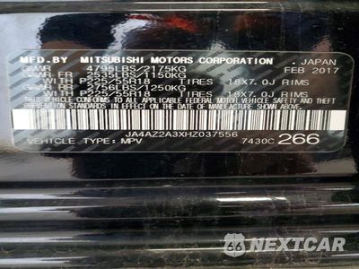 Zdjęcie 14 z 14 samochodu: 2017 MITSUBISHI OUTLANDER ES VIN:JA4AZ2A3XHZ037556 - miniatura