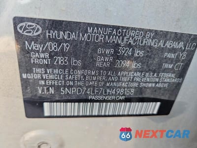 Zdjęcie 12 z 12 samochodu: 2020 HYUNDAI ELANTRA SE VIN:5NPD74LF7LH498158 - miniatura