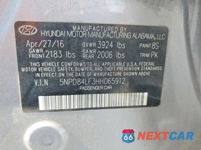 Zdjęcie 12 z 12 samochodu: 2017 HYUNDAI ELANTRA SE VIN:5NPD84LF3HH065912 - miniatura