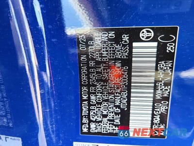 Zdjęcie 12 z 12 samochodu: 2023 TOYOTA PRIUS XLE VIN:JTDADABU1P3006476 - miniatura