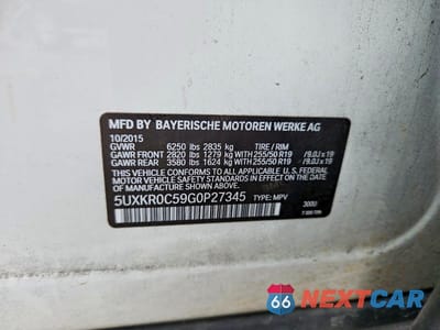 Zdjęcie 12 z 12 samochodu: 2016 BMW X5 XDRIVE35I VIN:5UXKR0C59G0P27345 - miniatura
