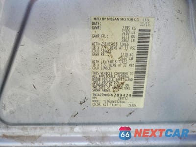 Zdjęcie 14 z 14 samochodu: 2015 NISSAN MURANO SL VIN:5N1AZ2MH6FN289429 - miniatura