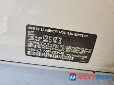 Zdjęcie 12 z 12 samochodu: 2015 BMW 320 I XDRIVE VIN:WBA3C3C55FK203540 - miniatura