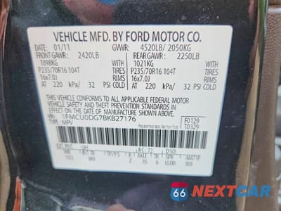 Zdjęcie 13 z 13 samochodu: 2011 FORD ESCAPE XLT VIN:1FMCU0DG7BKB27176 - miniatura