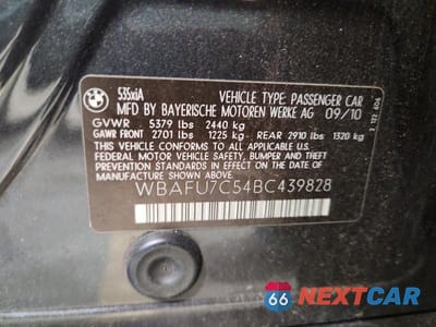 Zdjęcie 12 z 12 samochodu: 2011 BMW 535 XI VIN:WBAFU7C54BC439828 - miniatura