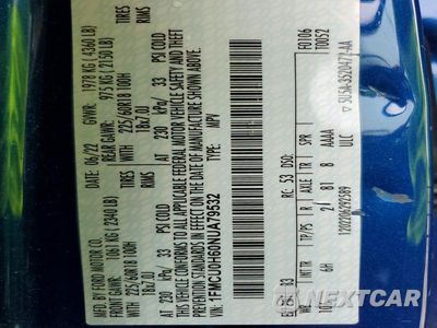 Zdjęcie 12 z 12 samochodu: 2022 FORD ESCAPE SEL VIN:1FMCU0H60NUA79532 - miniatura