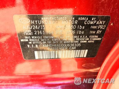 Zdjęcie 12 z 12 samochodu: 2016 HYUNDAI ELANTRA VIN:KMHDH4AE0GU636105 - miniatura