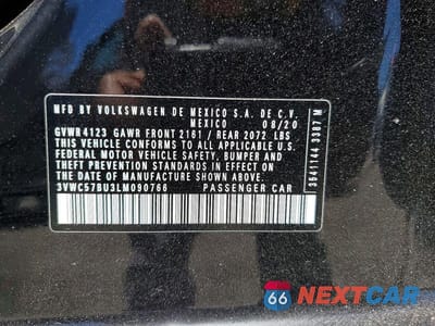 Zdjęcie 12 z 12 samochodu: 2020 VOLKSWAGEN JETTA S VIN:3VWC57BU3LM090766 - miniatura