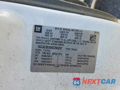 Zdjęcie 12 z 12 samochodu: 2010 CHEVROLET SILVERADO VIN:1GCSCSE09AZ256297 - miniatura