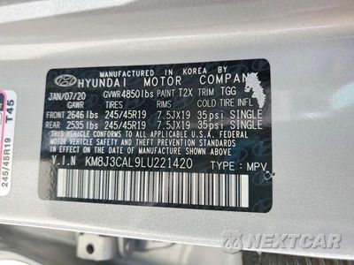 Zdjęcie 13 z 13 samochodu: 2020 HYUNDAI TUCSON SPORT VIN:KM8J3CAL9LU221420 - miniatura