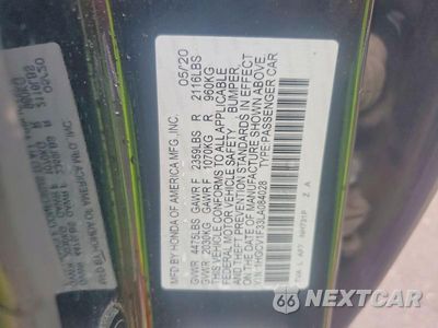 Zdjęcie 12 z 12 samochodu: 2020 HONDA ACCORD SPORT VIN:1HGCV1F33LA084028 - miniatura