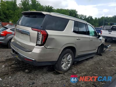 Trzecie zdjęcie samochodu z tyłu: 2021 GMC YUKON SLT VIN:1GKS2BKD1MR134021 - miniatura