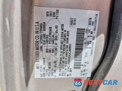 Zdjęcie 13 z 13 samochodu: 2003 FORD EXPLORER XLT VIN:1FMZU63KX3UC68901 - miniatura