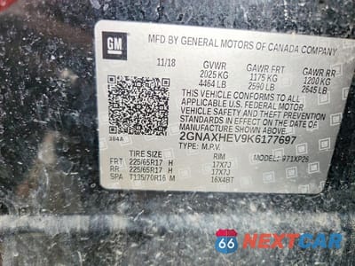 Zdjęcie 12 z 12 samochodu: 2019 CHEVROLET EQUINOX LS VIN:2GNAXHEV9K6177697 - miniatura