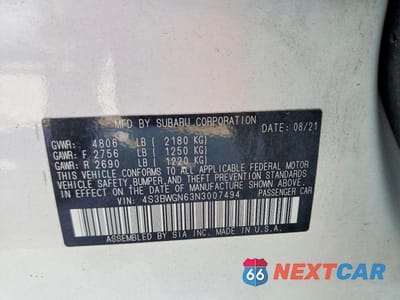 Zdjęcie 12 z 12 samochodu: 2022 SUBARU LEGACY LIMITED XT VIN:4S3BWGN63N3007494 - miniatura