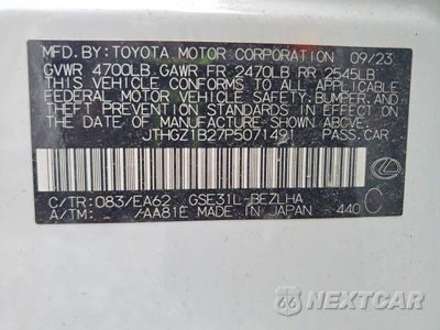 Zdjęcie 12 z 12 samochodu: 2023 LEXUS IS 350 F SPORT VIN:JTHGZ1B27P5071491 - miniatura