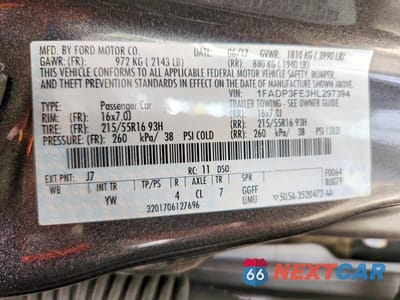 Zdjęcie 12 z 12 samochodu: 2017 FORD FOCUS SE VIN:1FADP3FE3HL297394 - miniatura