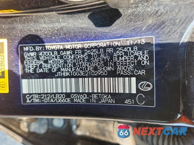 Zdjęcie 12 z 12 samochodu: 2014 LEXUS ES 350 VIN:JTHBK1GG3E2102950 - miniatura