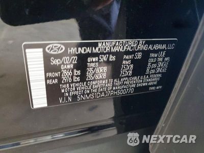Zdjęcie 14 z 14 samochodu: 2023 HYUNDAI SANTA FE SE VIN:5NMS1DAJ7PH500770 - miniatura