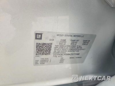 Zdjęcie 12 z 12 samochodu: 2019 CADILLAC XT5 LUXURY VIN:1GYKNCRS6KZ177080 - miniatura