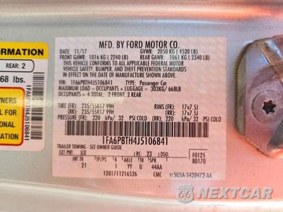 Zdjęcie 12 z 12 samochodu: 2018 FORD MUSTANG VIN:1FA6P8TH4J5106841 - miniatura