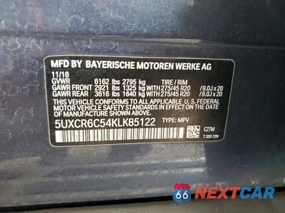 Zdjęcie 13 z 13 samochodu: 2019 BMW X5 XDRIVE40I VIN:5UXCR6C54KLK85122 - miniatura