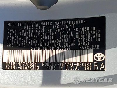 Zdjęcie 23 z 24 samochodu: 2019 TOYOTA COROLLA LE VIN:5YFBURHEXKP935522 - miniatura