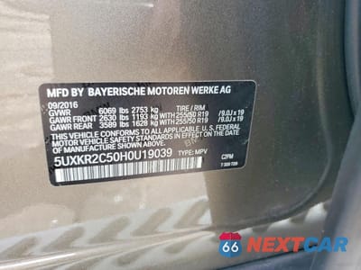 Zdjęcie 12 z 12 samochodu: 2017 BMW X5 SDRIVE35I VIN:5UXKR2C50H0U19039 - miniatura
