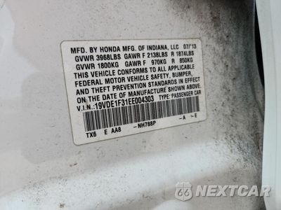 Zdjęcie 12 z 12 samochodu: 2014 ACURA ILX 20 VIN:19VDE1F31EE004303 - miniatura