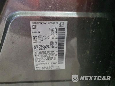Zdjęcie 13 z 13 samochodu: 2017 NISSAN PATHFINDER SL VIN:5N1DR2MM1HC673885 - miniatura