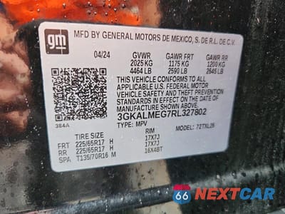 Zdjęcie 13 z 13 samochodu: 2024 GMC TERRAIN SLE VIN:3GKALMEG7RL327802 - miniatura