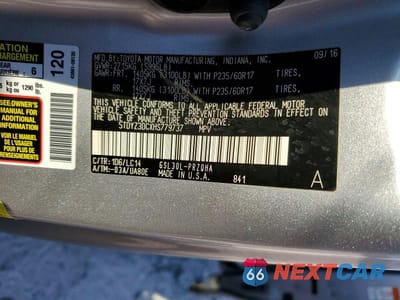 Zdjęcie 13 z 13 samochodu: 2017 TOYOTA SIENNA XLE 8-PASSENGER VIN:5TDYZ3DCXHS779737 - miniatura