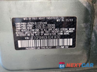 Zdjęcie 13 z 13 samochodu: 2014 SUBARU IMPREZA LIMITED VIN:JF1GPAH60E8243430 - miniatura
