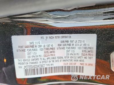 Zdjęcie 13 z 13 samochodu: 2013 MAZDA CX-9 GRAND TOURING VIN:JM3TB3DA9D0403807 - miniatura