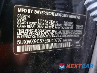Zdjęcie 13 z 13 samochodu: 2014 BMW X3 XDRIVE28I VIN:5UXWX9C57E0D40787 - miniatura