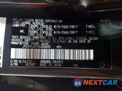 Zdjęcie 13 z 13 samochodu: 2024 TOYOTA 4RUNNER TRD OFF-ROAD PREMIUM VIN:JTERU5JR7R6300890 - miniatura