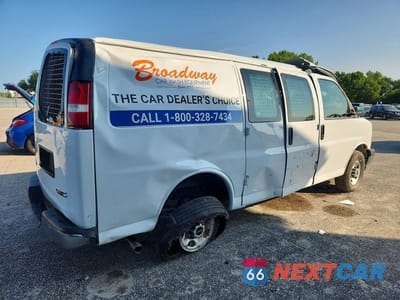 Trzecie zdjęcie samochodu z tyłu: 2023 GMC SAVANA G2500 VIN:1GTW7AFP3P1147515 - miniatura