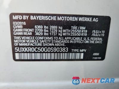 Zdjęcie 12 z 12 samochodu: 2016 BMW X5 XDRIVE35I VIN:5UXKR0C50G0S90383 - miniatura