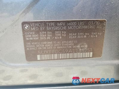 Zdjęcie 13 z 13 samochodu: 2010 BMW X5 XDRIVE35D VIN:5UXFF0C59ALT85251 - miniatura