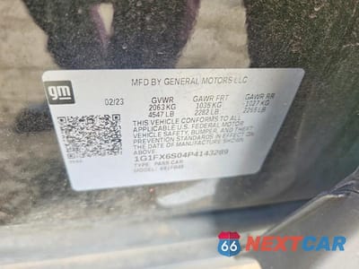 Zdjęcie 12 z 12 samochodu: 2023 CHEVROLET BOLT EV 2LT VIN:1G1FX6S04P4143289 - miniatura