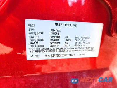 Zdjęcie 13 z 13 samochodu: 2024 TESLA MODEL Y VIN:7SAYGDEE0RF114401 - miniatura