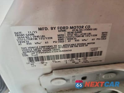 Zdjęcie 12 z 12 samochodu: 2016 FORD F250 SUPER DUTY VIN:1FT7W2B6XGEB50432 - miniatura