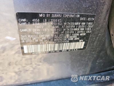 Zdjęcie 12 z 12 samochodu: 2024 SUBARU OUTBACK LIMITED VIN:4S4BTANCXR3245436 - miniatura
