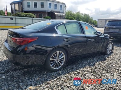 Trzecie zdjęcie samochodu z tyłu: 2019 INFINITI Q50 3.0T LUXE VIN:JN1EV7AR2KM554538 - miniatura