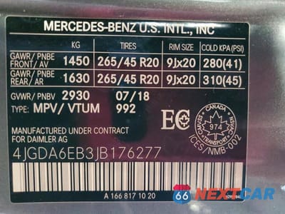 Zdjęcie 13 z 13 samochodu: 2018 MERCEDES-BENZ GLE 43 AMG VIN:4JGDA6EB3JB176277 - miniatura