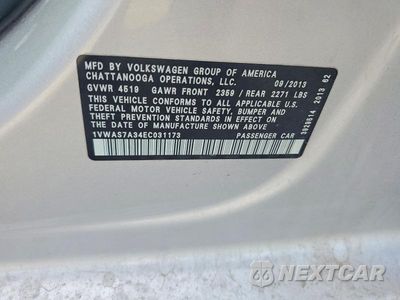 Zdjęcie 12 z 12 samochodu: 2014 VOLKSWAGEN PASSAT S VIN:1VWAS7A34EC031173 - miniatura