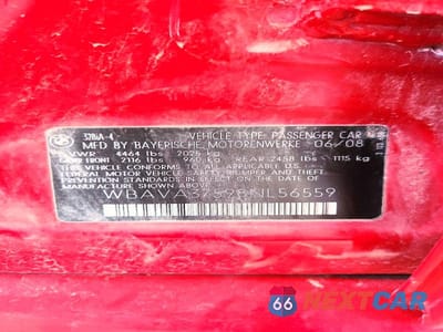 Zdjęcie 12 z 12 samochodu: 2008 BMW 328 I VIN:WBAVA37598NL56559 - miniatura