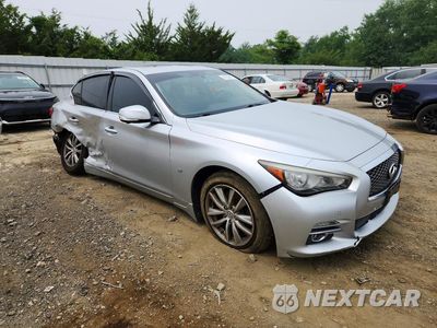 Czwarte zdjęcie samochodu z boku: 2014 INFINITI Q50 PREMIUM VIN:JN1BV7AR1EM695253 - miniatura
