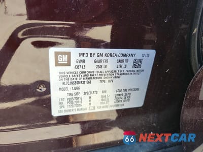 Zdjęcie 12 z 12 samochodu: 2021 CHEVROLET TRAX LS VIN:KL7CJNSB9MB341068 - miniatura