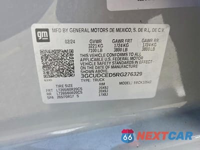 Zdjęcie 12 z 12 samochodu: 2024 CHEVROLET SILVERADO K1500 TRAIL BOSS CUSTOM VIN:3GCUDCED5RG276329 - miniatura